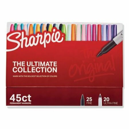 SANFORD Sharpie, PERMANENT MARKERS ULTIMATE COLLECTION, ASSORTED TIPS, ASSORTED COLORS, 45PK 2011580